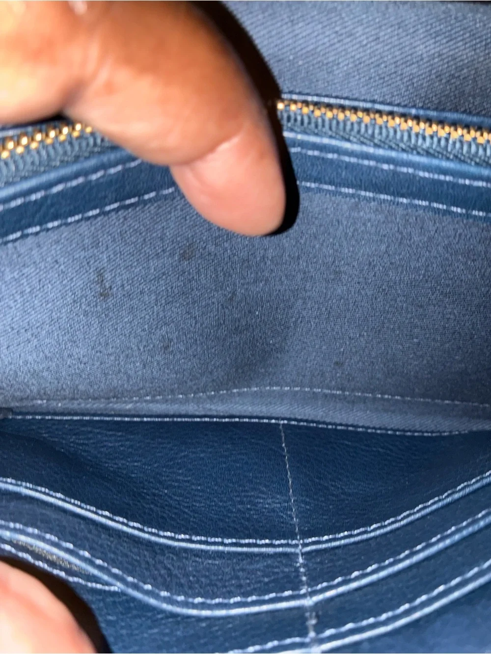 Fossil Navy Leather Wristlet Wallet